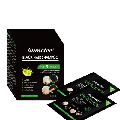 Fast Black Hair Shampoo In Satchets Color Instantly Herbal