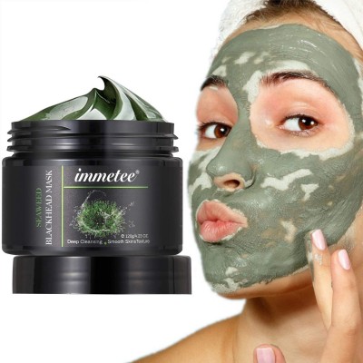 OEM skin care product moisturizing whitening green tea face mud mask